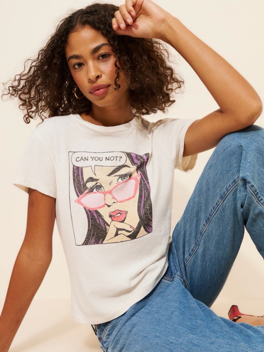 Re/Done Can You Not Classic Tee Graphic Tee Size Small